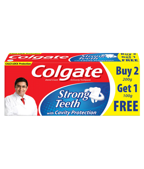 Colgate Dental Toothpaste  200g (Pack of 2) 1 Free