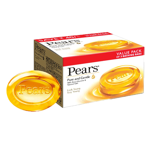 Pears Pure and Gentle Soap Bar  (Pack of 3)
